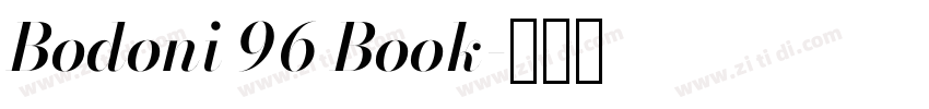 Bodoni 96 Book字体转换